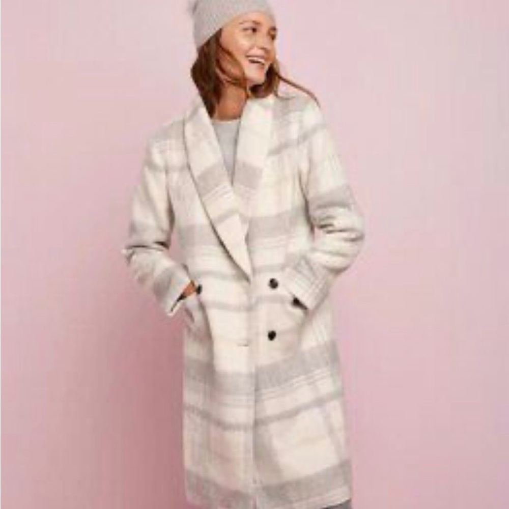 Ann Taylor Gray Wool Blend Coat